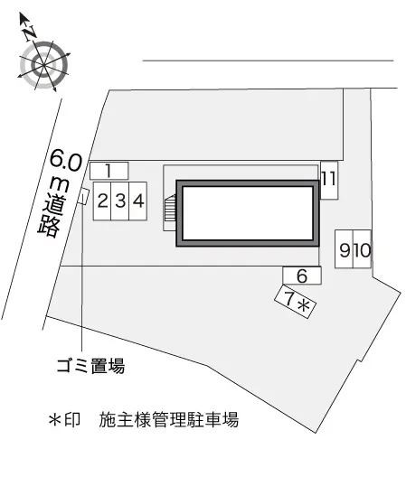 ★手数料０円★厚木市岡田４丁目　月極駐車場（LP）